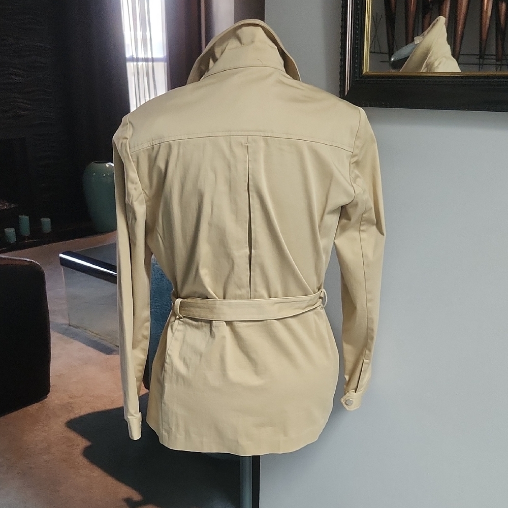 Evan Picone Tan Utility Jacket with Belted Waist - Picture 3 of 3